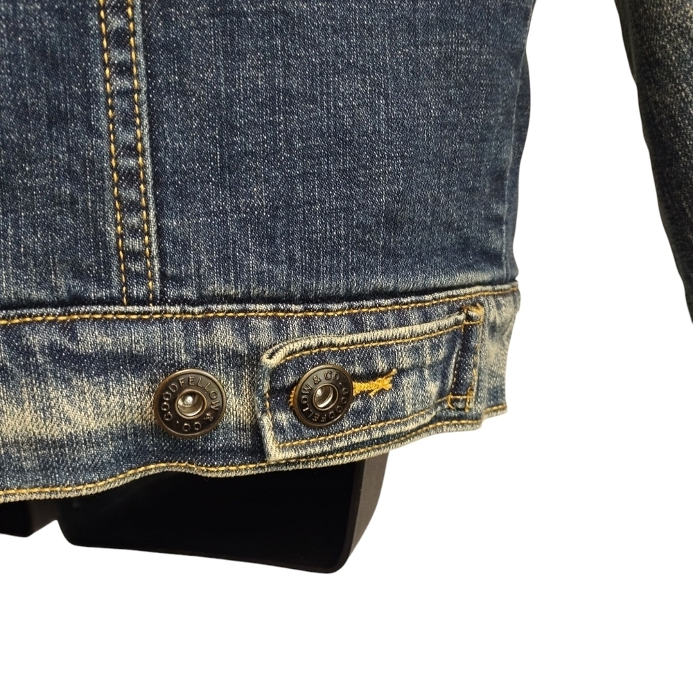 Goodfellow & Co Men's Classic Outdoor Blue Denim Sherpa Lined Jacket Size M - Picture 4 of 9